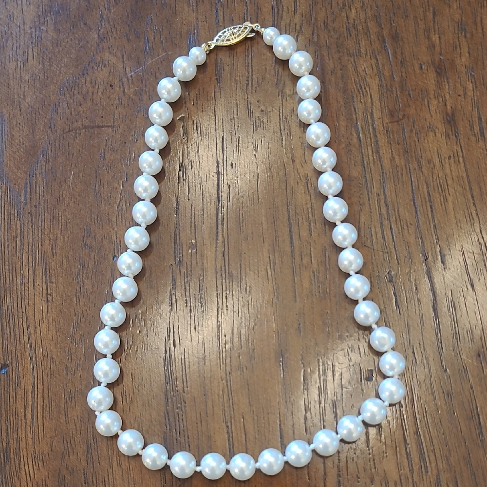 15" faux pearls